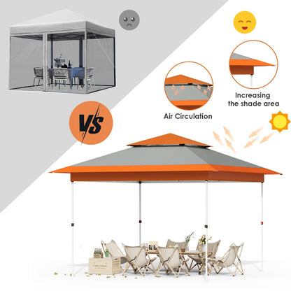 Pirecart 12' x 12' Pop-up Canopy Tent Waterproof Outdoor Gazebo Shelter with Wheeled Bag, Instand Canopy , White