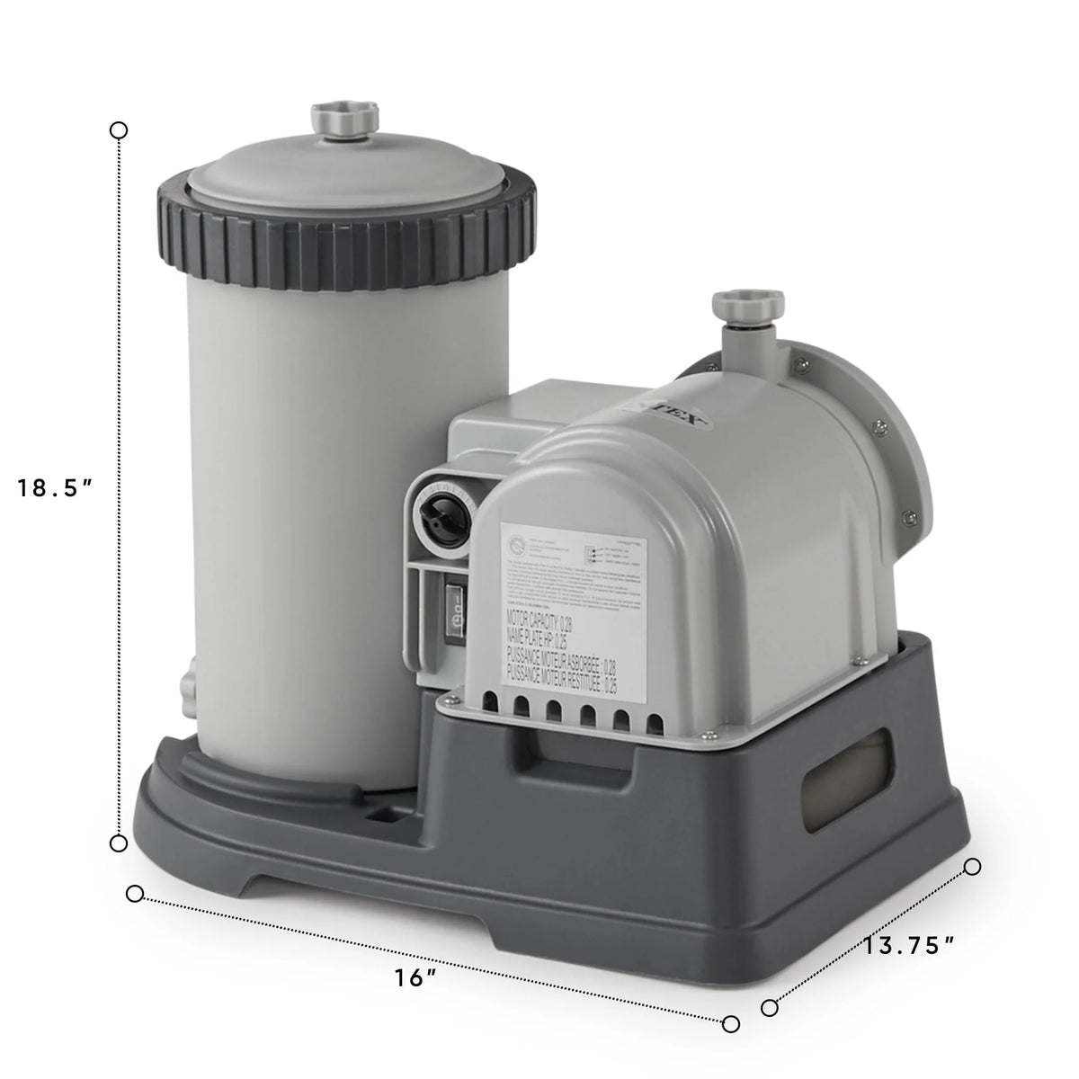 Intex Krystal Clear 2500 GPH Swimming Pool Filter Cartridge Pump With Timer