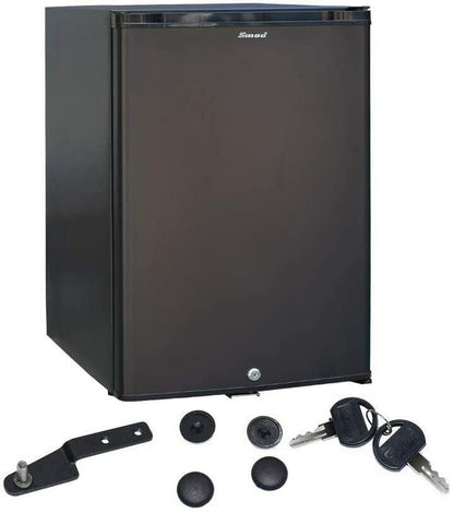 Smad Mini RV Fridge 12V 110V Refrigerator Semi Truck Freightliner Cascadia 2.1 Cu ft Reversible Door