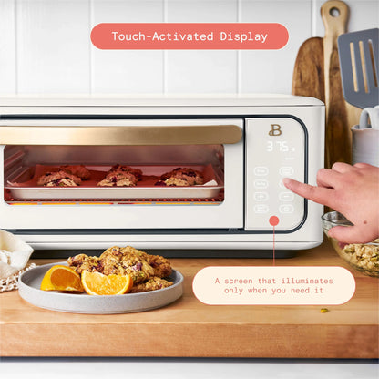 Beautiful Infrared Air Fryer Toaster Oven, 9-Slice, 1800 W, White Icing by Drew Barrymore