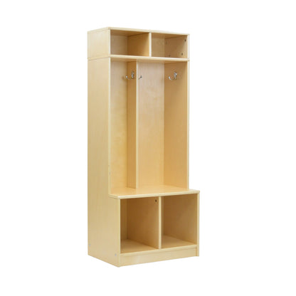 Little Partners Locker Cabinet Cubby Organizer, Learn 'N Store Wooden Classroom Cubbies Compartment Lockers for Storage of Toddlers and Kids Coats, Equipment, Backpacks - Espresso