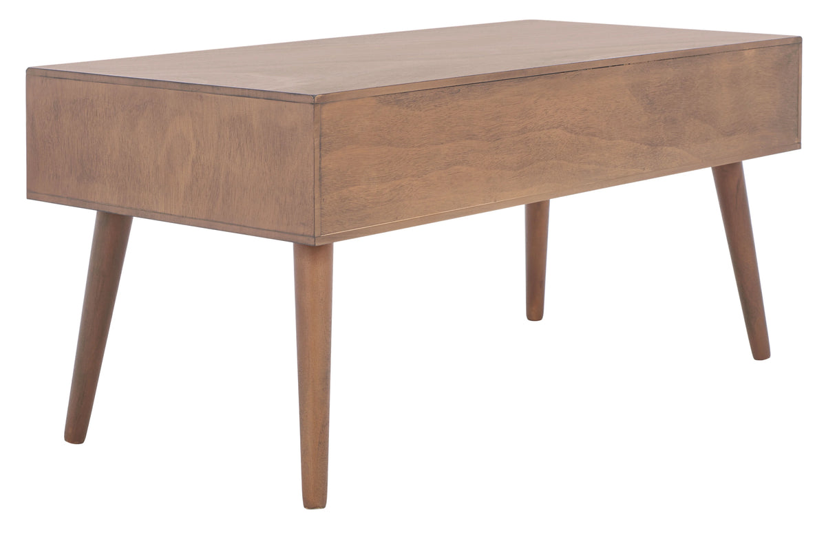 SAFAVIEH Miya Solid 2 Shelf Coffee Table Wood, Natural