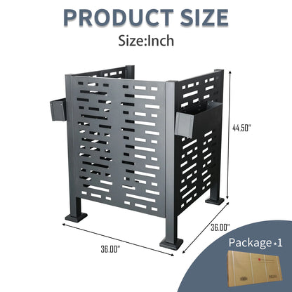 Metal AC Unit Privacy Fence Cover Panel - Outdoor Air Conditioner Hide Fence for Concealing HVAC Units