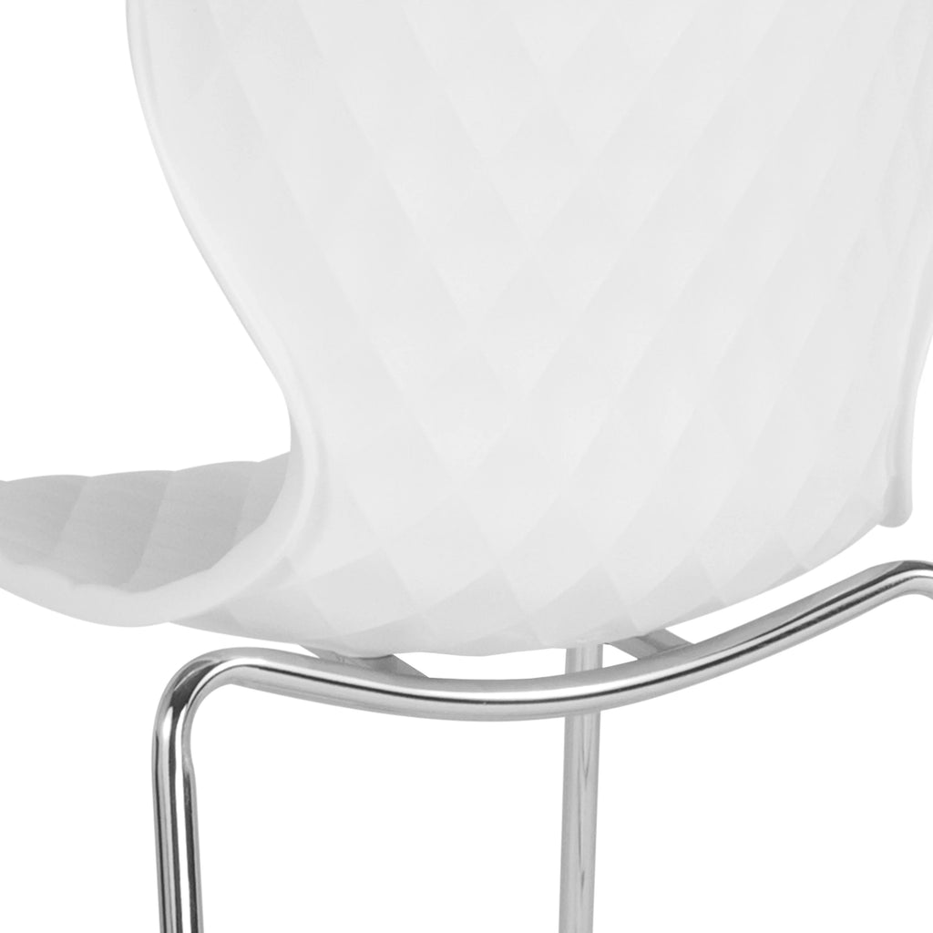 BizChair 4 Pack Contemporary Design Orange Plastic Stack Chair