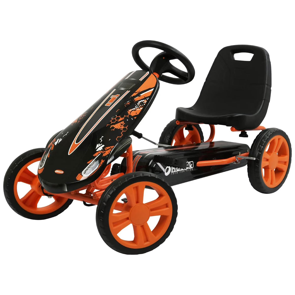 Hauck Speedster Pedal Go Kart w/ Adjustable Bucket Seat for Kids Ages 4 to 8, Fire Rescue
