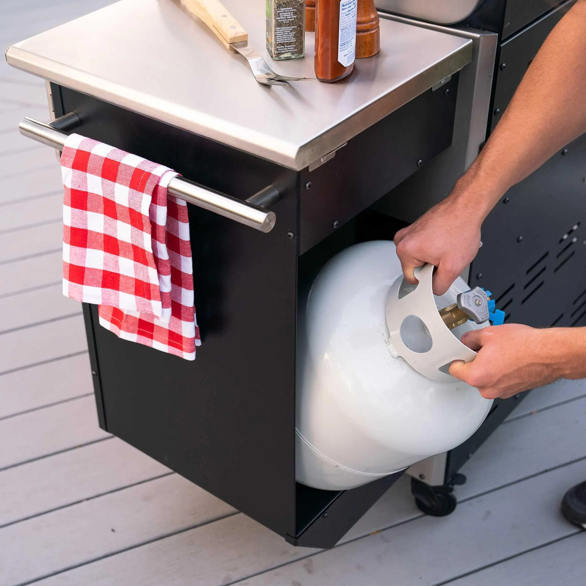Gas Grill and Wood Pellet Smoker Combo, WiFi and Bluetooth Control Technology