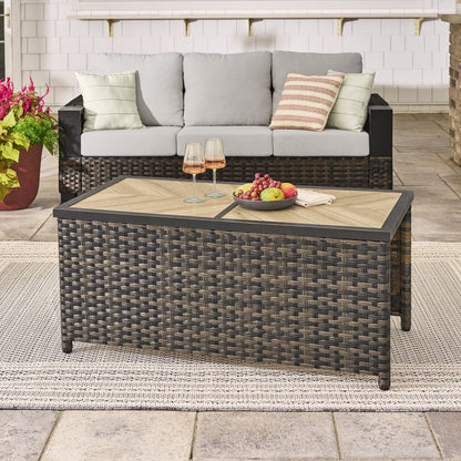 Better Homes & Gardens Rockport Ceramic Tile Outdoor Coffee Table, Brown
