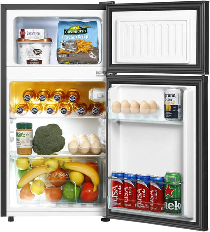 HUMSURE 3.2 Cu.Ft Pink Mini Fridge With Freezer, Compact Dorm Refrigerator, 2 Doors for Bedroom, Office, Kitchen, Apartment
