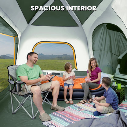 MOPHOTO SUV Tents for Camping 4 People, PU 3000mm Waterproof SUV Tent Attachment Tailgate Tent for Car Jeep Van, Spacious Space 8.2'L x 8.2'W x 7.2'H with 2 Awnings & Double Door
