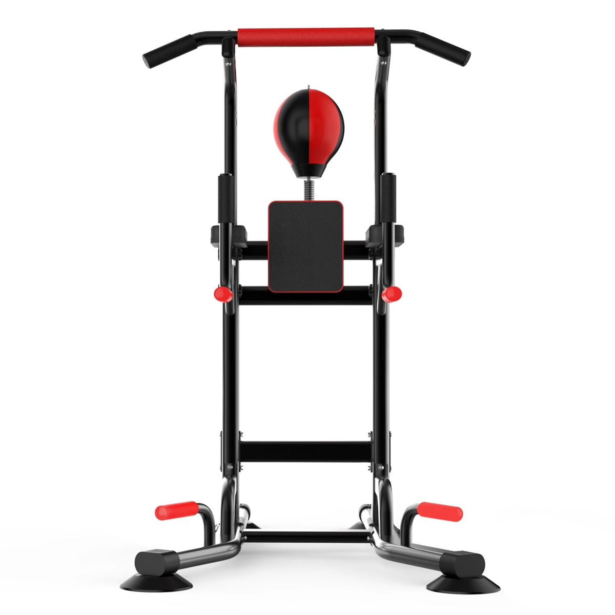 Power Tower Dip Station Pull Up Bar Gym Fitness Workout Exercise Equipment Strength Training with Speed Punching Bag Boxing Ball