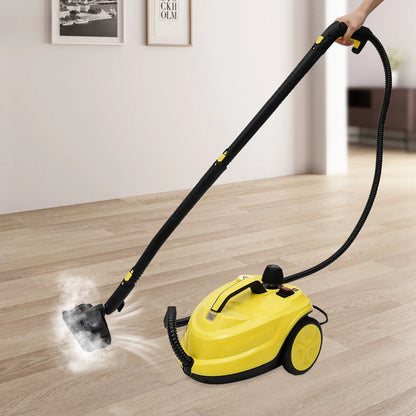 2000W 1.8L/60.87oz High-Pressure Steam Cleaner Multipurpose Handheld Steam Cleaner Portable Yellow 5 Bar/72.5PSI