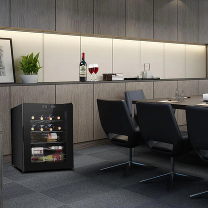 Ktaxon 18 Bottle Compressor Wine Cooler Freestanding Wine Fridge, Fast Cooling, Low Noise