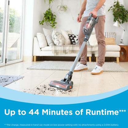 BLACK+DECKER POWERSERIES+ 20V MAX* Cordless Stick Vacuum Kit, for Carpet and Hard Floors, Convertible to Handheld, 44 Minute Run-time, for Daily Cleaning, BHFEA18D1