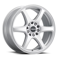 Raceline 146S-MATRIX 15" Cast Aluminum Wheel, MATRIX SILVER 15X7 4X100/4X108 +40mm