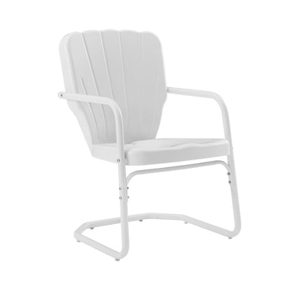 Crosley Ridgeland 2Pc Outdoor Metal Armchair Set - 2 Chairs-Color:Bright Red Gloss
