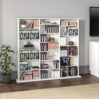 Prepac 51" Triple CD DVD Wall Media Storage Rack in Black