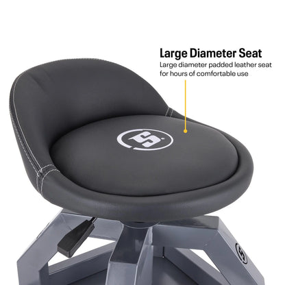 Heavy Duty Adjustable Height Rolling Shop Stool With Tool Tray