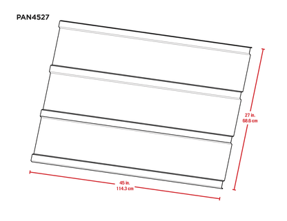 Set of 8 Arrow 45" x 27" Galvanized Corrugated Steel Roof Panels for DIY Shed, Garage, Carport, Charcoal