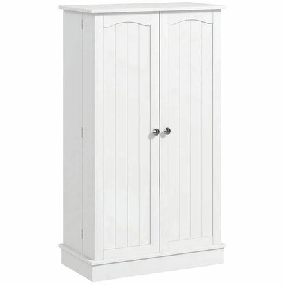 Spaco 17-Tier Kitchen Small Pantry Cabinet with 2 Doors and 6 Adjustable Shelves, Cabinet Pantry, Freestanding 5-Tier Shelving Pantries for Kitchen Storage, Gray