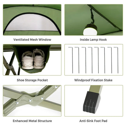 Kadyn Tent, Waterproof Tents,Camping Hiking Tents,2-Person Outdoor Camping Tent with External Cover-Green