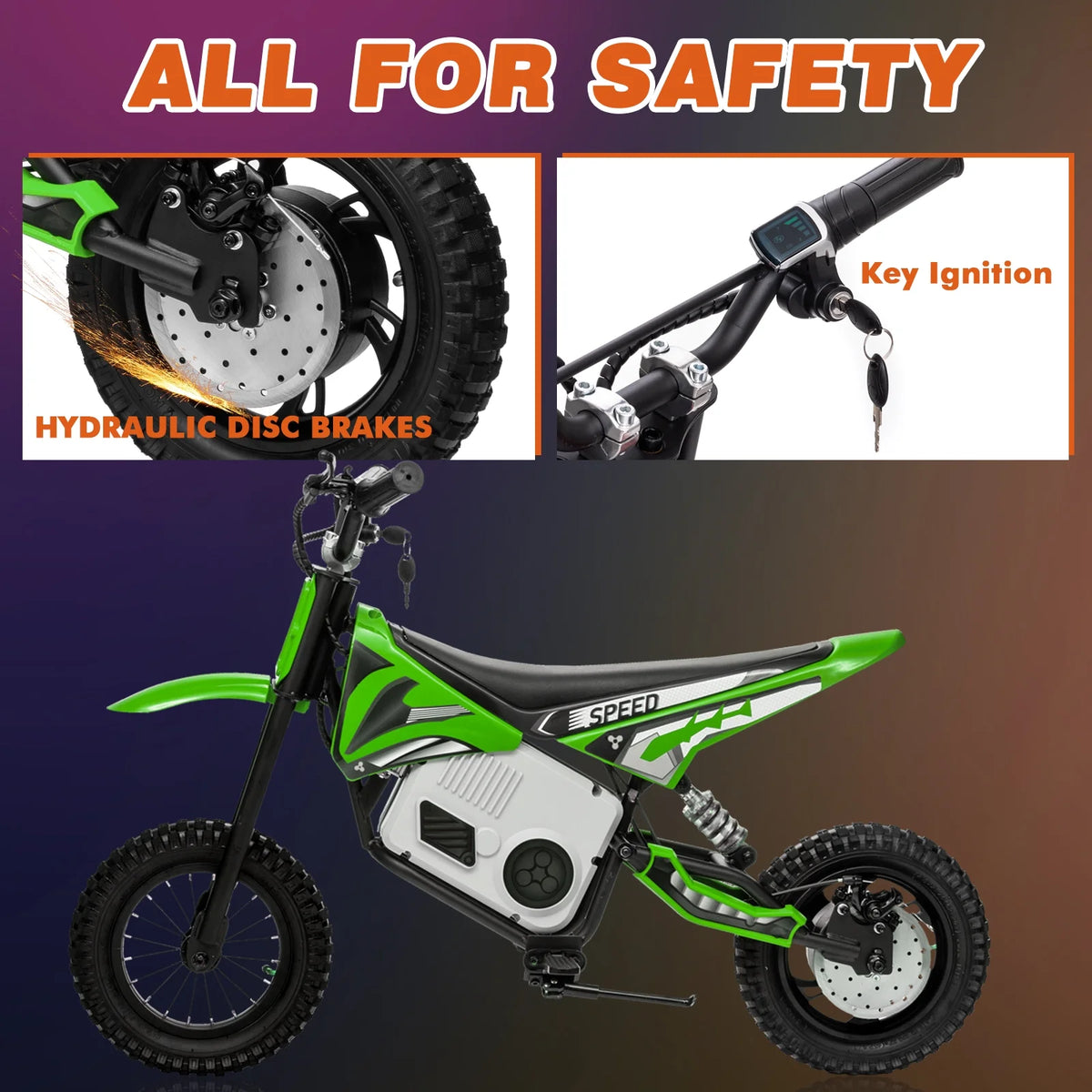 Kerry Yoo C11 36V Electric Dirt Bike for Kids 8-14, 350W Ride on Motorcycle, Electric Motorbike Teens,16 mph, High/Low Speeds-Red