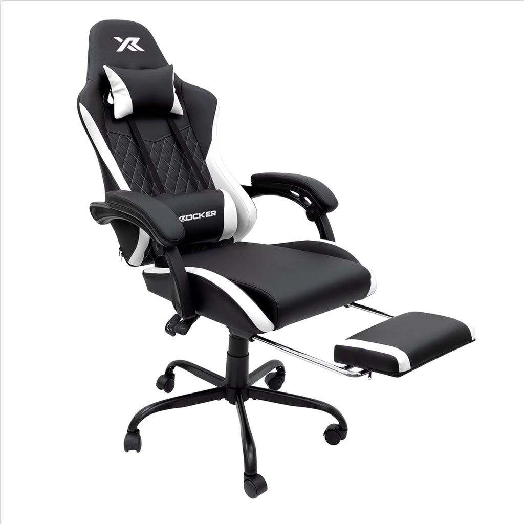 X Rocker Apex PC Gaming Chair with Massage Function and Footrest, Red