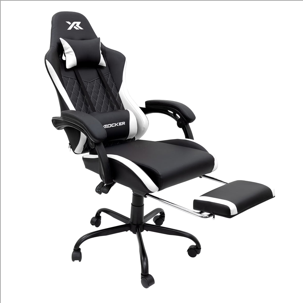 X Rocker Apex PC Gaming Chair with Massage Function and Footrest, Red