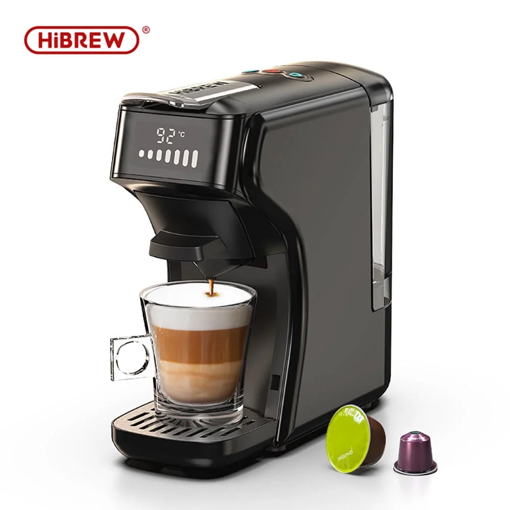 HiBREW 6in1 Pods Coffee Machine Multiple Espresso Cafetera Cappuccino Coffee Maker H1B Beige