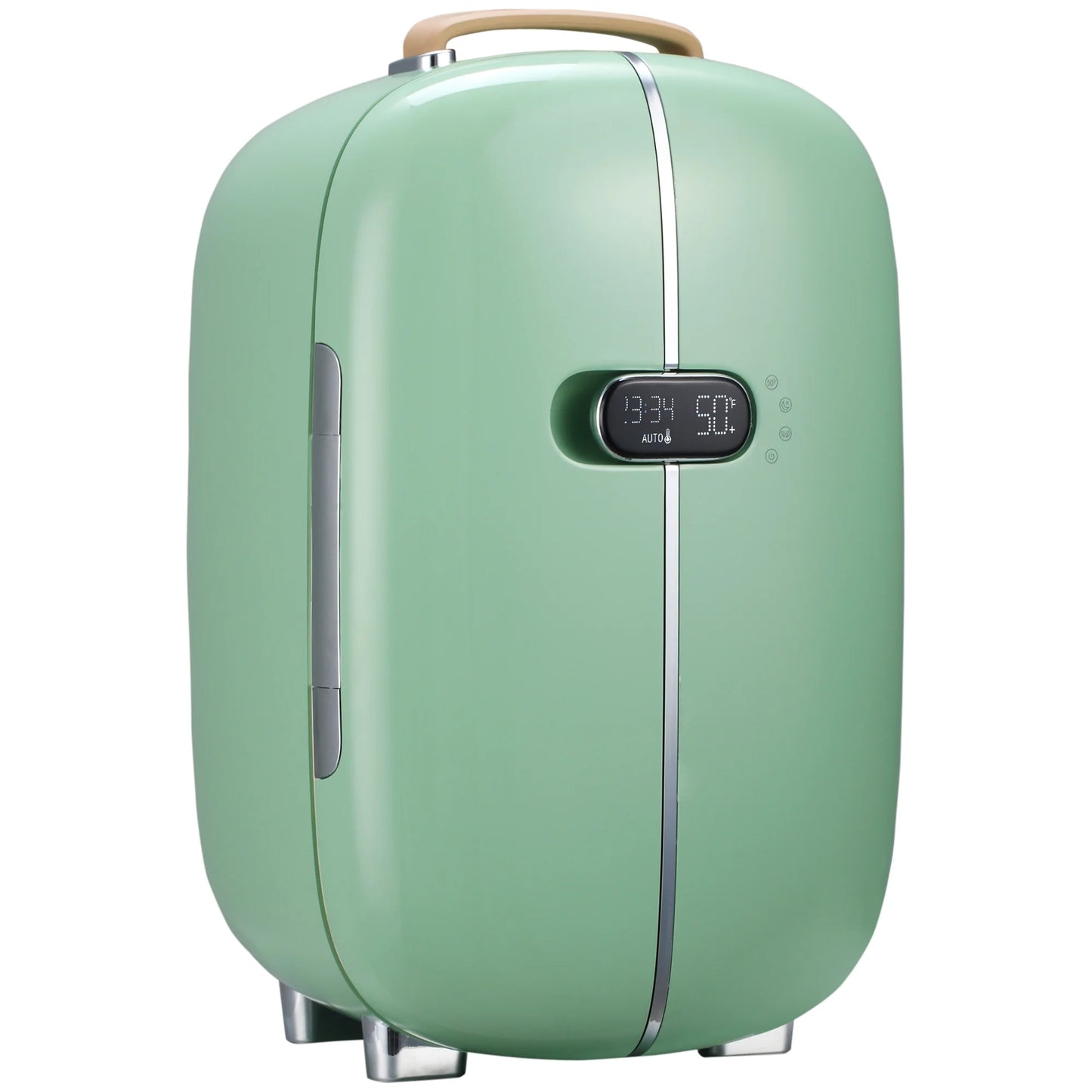 HOMCOM 0.4 Cu. Ft Portable Beauty Fridge with LED Lighting for Makeup