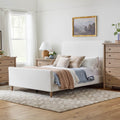My Texas House Flynn Boucle Platform Bed, Queen, Cream