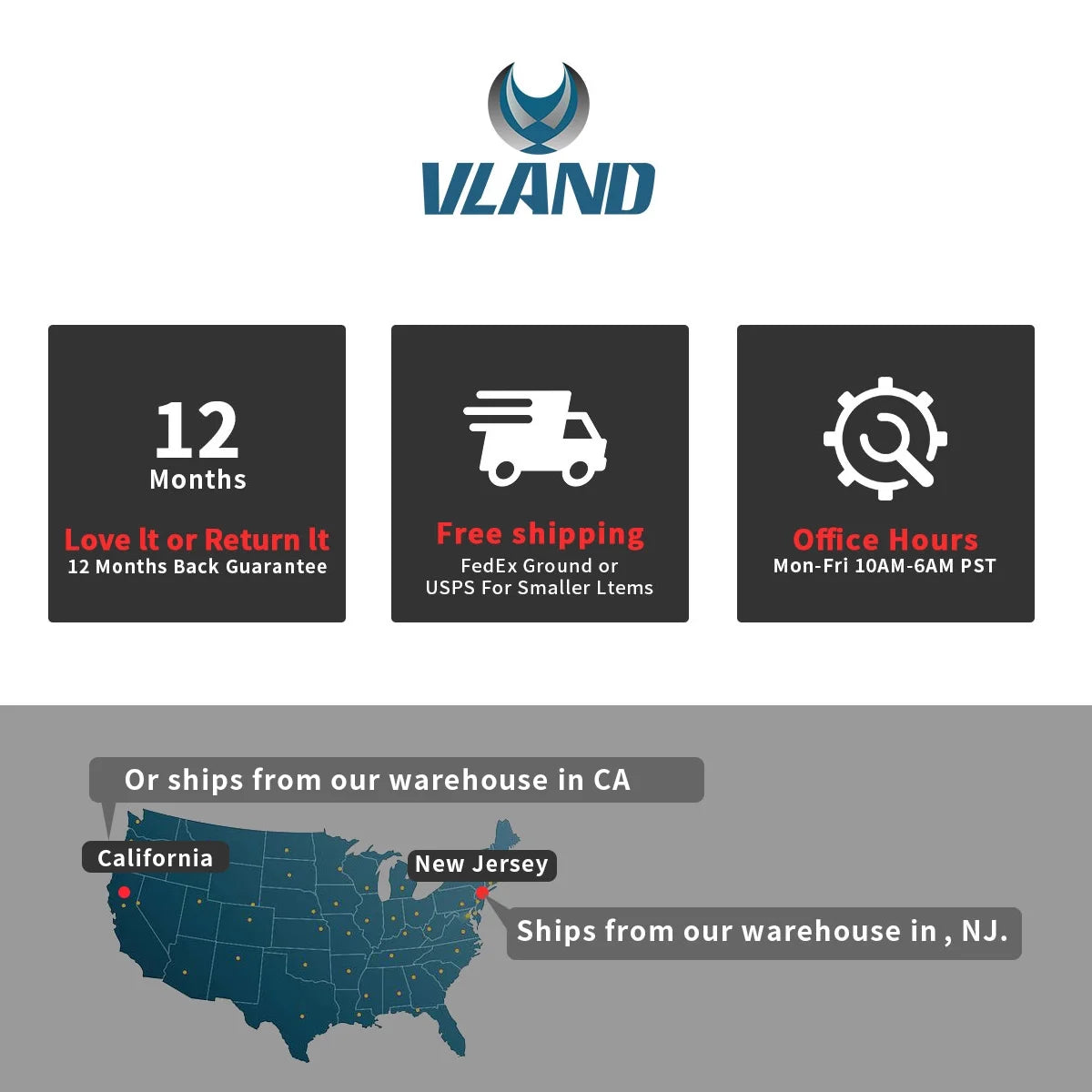 VLAND for Dodge Charger 2011 2012 2013 2014 Dual Beam Projector Headlights Replacement Assembly