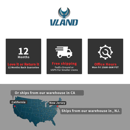 VLAND for Dodge Charger 2011 2012 2013 2014 Dual Beam Projector Headlights Replacement Assembly