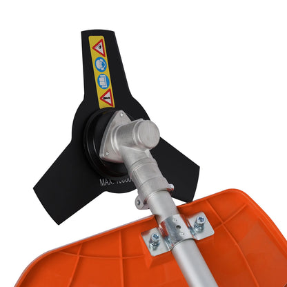 Gas Weed Eater 52cc, Powerful 2-Stroke Engine Weed Wacker with Multi-Function Attachments, 9500rpm Gas Powered Brush Cutter, Orange, for Lawn & Garden
