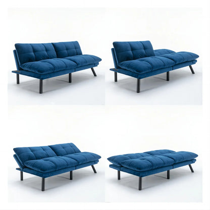 PAPROOS Convertible Sofa Bed, Folding Futon Sofa Bed, Upholstered Sofa Bed Couch, Loveseat Sleeper Sofa for Small Space, Apartment, Living Room, Cream