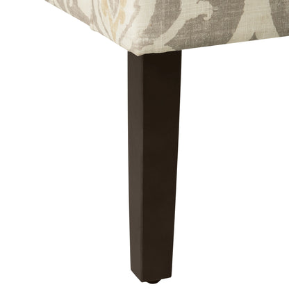 HomePop Classic Swoop Accent Chair - Blue and White Damask