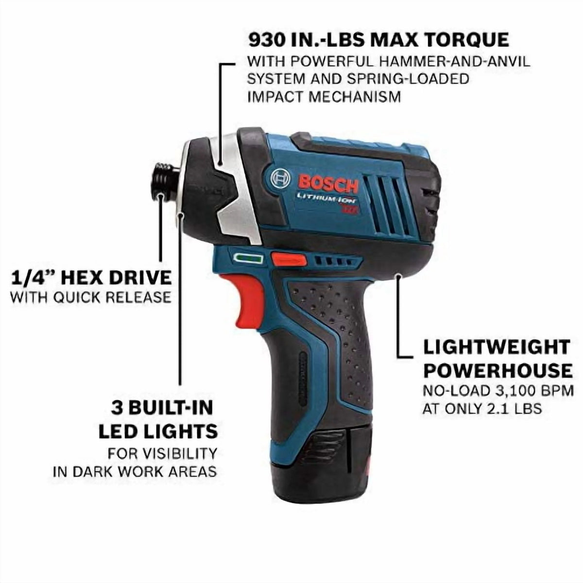 Bosch CLPK22-120 12V Cordless Lithium-Ion 3/8 in. Drill Driver and Impact Driver Combo Kit