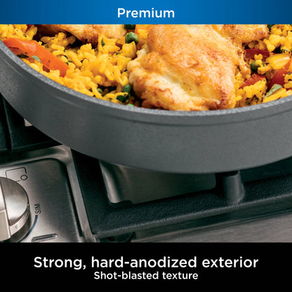 Ninja NeverStick Premium Hard-Anodized 10-Piece Cookware Set, C39010