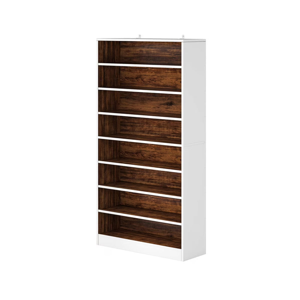 Hommoo Modern Wood Freestanding Shoe Cabinet, 8 Tiers 40-45 Pairs Shoe Storage Rack Organizer for Entryway, Gray
