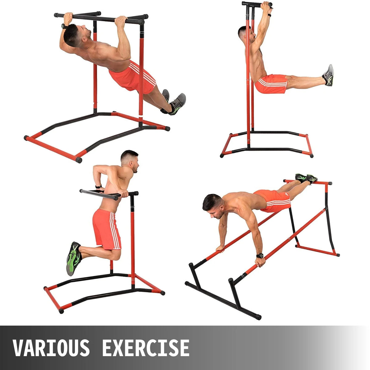 BENTISM Portable Pull Up Dip Station Power Tower Gym Bar Stretch Workout Multi Function