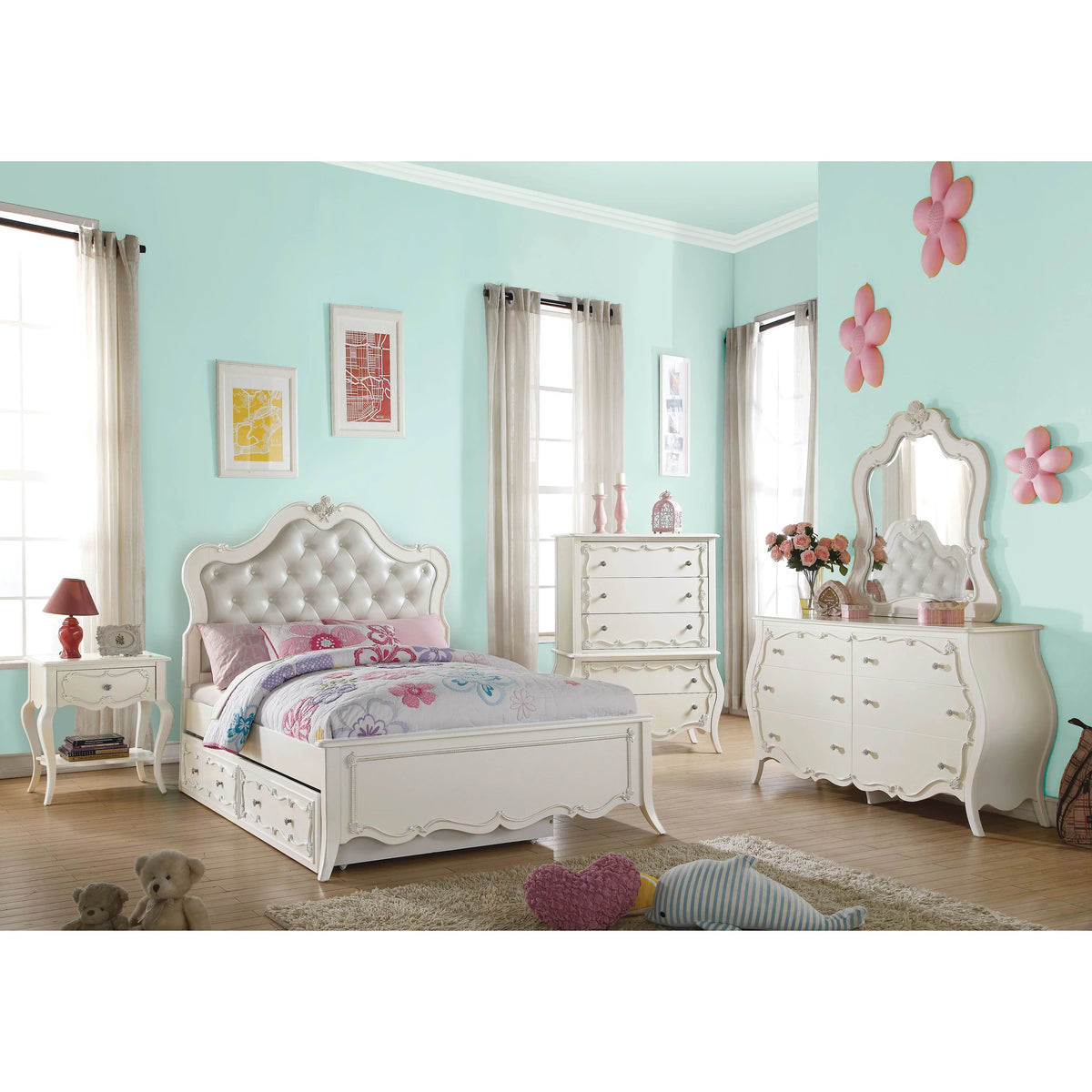 Acme Edalene Pearl White Pine 6-drawer Dresser
