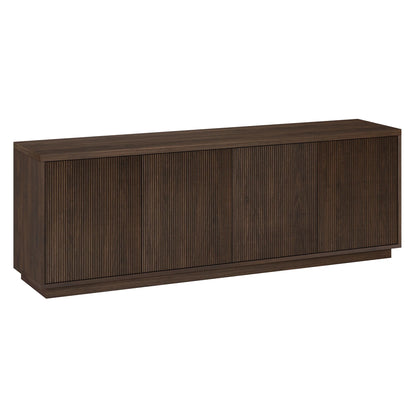 Evelyn&Zoe Hanson Rectangular TV Stand for TV's up to 75", Black Grain