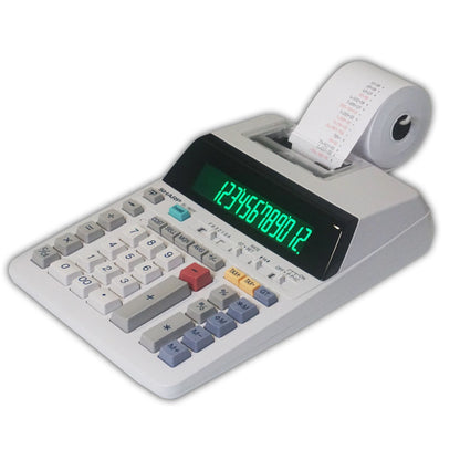 Sharp Calculators EL-1801V Ink Printing Calculator, Fluorescent Display, AC, 2.0 LPS, Off-White