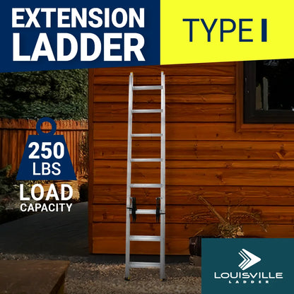 Louisville Ladder 16-Foot Aluminum Extension Ladder, 250-Pound Load Capacity, Type I, AE3216