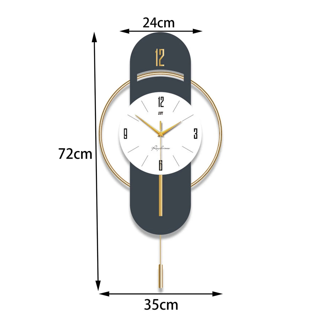 Wall Clock, Wall Clocks for Living Room, Modern Decorative Pendulum Wall Clock, Without Tick Noises, Modern Minimalist Pendulum Clock for Bedroom Office Kitchen