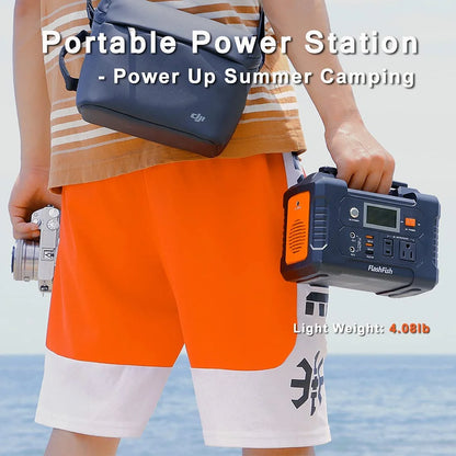 Flashfish 200W Portable Power Station, 40800mAh Solar Generator, Portable Generator for Camping Travel Emergency