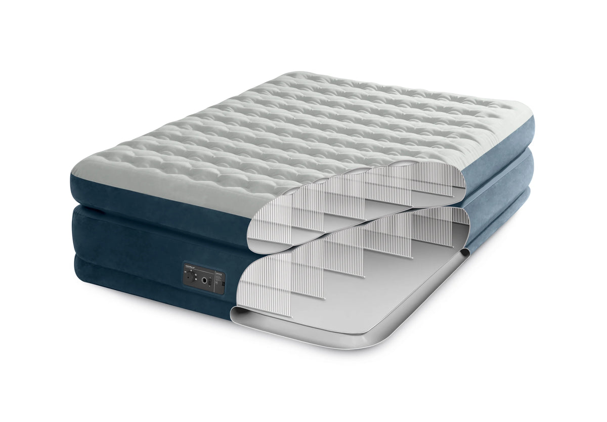 Intex 22in Queen Dura-Beam Control Comfort Air Mattress with Internal Pump