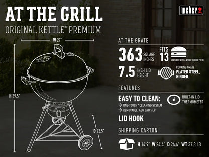 Weber Original Kettle Premium 22" Charcoal Grill