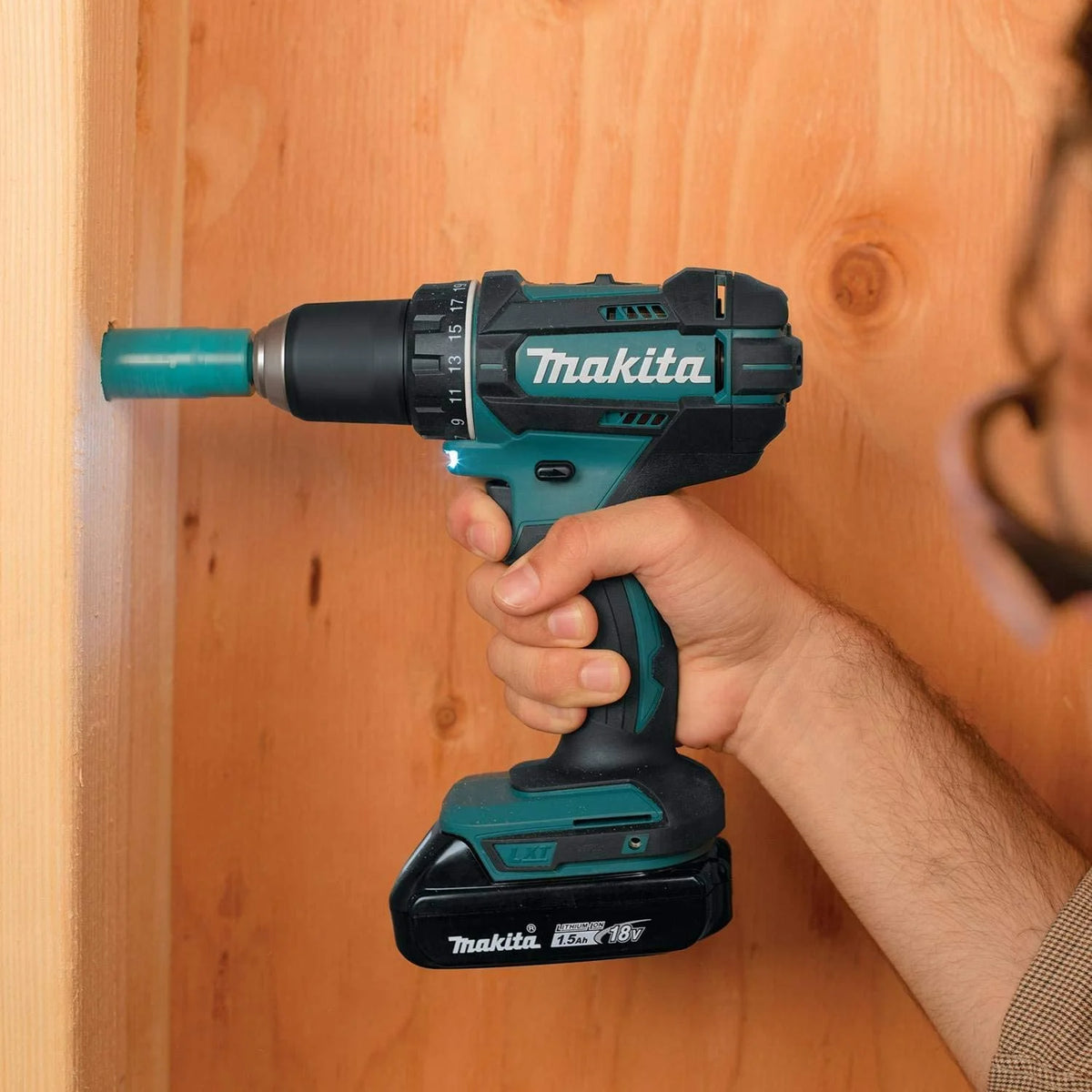 Makita 18V Lithium-Ion Cordless Power Tool Set, 1.5Ah, 2 Pack