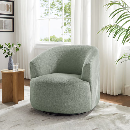 Mainstays Boucle Swivel Accent Chair, Taupe