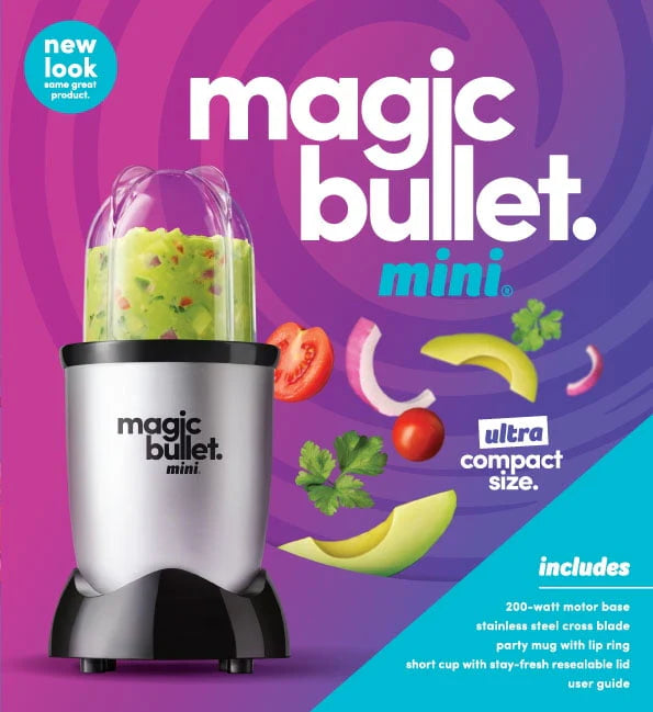 Magic Bullet® Mini 14 oz. Compact Personal Blender Silver/Black